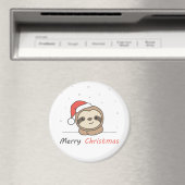 Sloth Christmas Snow Winter Animals Slots Magnet (In Situ (Geschirrspüler))