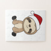 Sloth Christmas Snow Winter Animals Slots Puzzle (Horizontal)