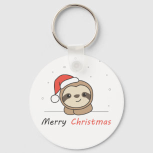 Sloth Christmas Snow Winter Animals Slots Schlüsselanhänger