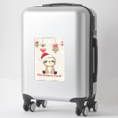 Sloth Christmas Snow Winter Animals Slots Sticker (Koffer)