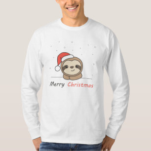 Sloth Christmas Snow Winter Animals Slots T-Shirt