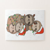 Sloth Christmas Tree Christmas Animals Sloths Puzzle (Horizontal)