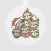 Sloth Christmas Tree Funny Animal Christmas Orname Ornament (Vorderseite)