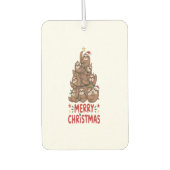 Sloth Christmas Tree Merry Holiday Autolufterfrischer (Vorderseite)