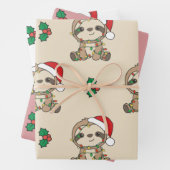 Sloth Christmas Winter Animals Holiday Sloths Geschenkpapier Set (Beispiel)