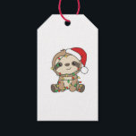 Sloth Christmas Winter Animals Sloths Geschenkanhänger<br><div class="desc">Die Sloth at Christmas with fairy lights. Funny animals with ohrts and snow for the holidays. In Sweet Christmas Greeting. Sloths are cute animals and perfect for Christmas.</div>