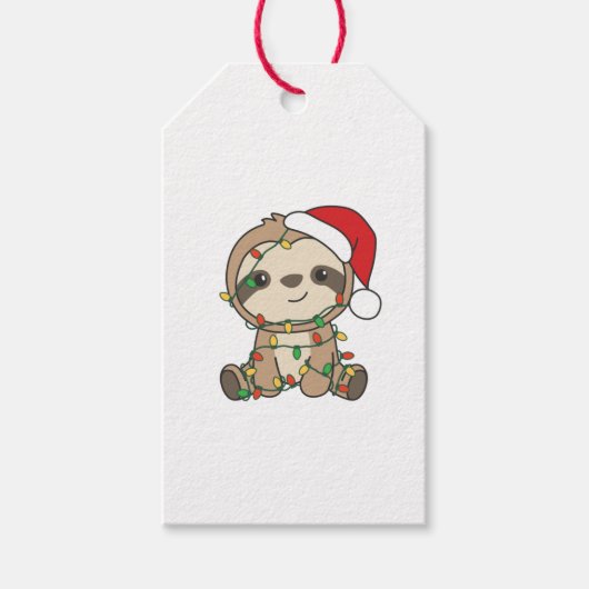 Sloth Christmas Winter Animals Sloths Geschenkanhänger (Vorderseite)