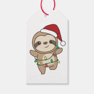 Sloth Christmas Winter Animals Sloths Gift Tags Geschenkanhänger