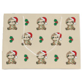 Sloth Christmas Winter Animals Sloths Grosses Gesc Große Geschenktüte (Vorderseite)