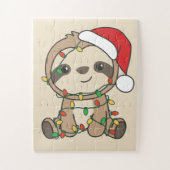 Sloth Christmas Winter Animals Sloths Jigsaw Puzzl Puzzle (Vertikal)