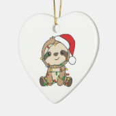 Sloth Christmas Winter Animals Sloths Keramik Ornament (Links)