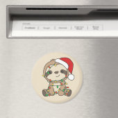 Sloth Christmas Winter Animals Sloths Magnet (In Situ (Geschirrspüler))