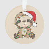 Sloth Christmas Winter Animals Sloths Ornament (Vorderseite)