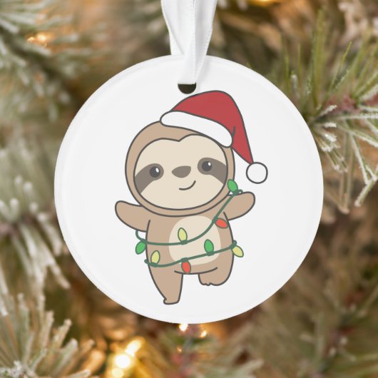 Sloth Christmas Winter Animals Sloths Ornament (Baum)