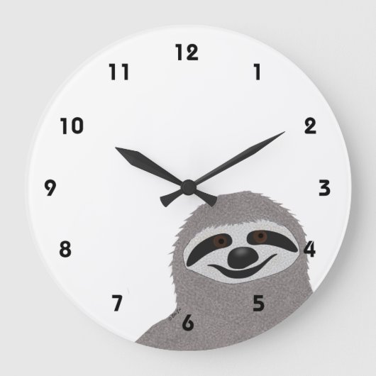Sloth Clock Große Wanduhr (Vorderseite)