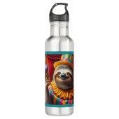 Sloth Clown Edelstahlflasche (Vorderseite)