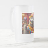 Sloth Clown Mattglas Bierglas (Vorderseite Links)