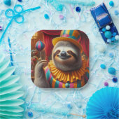 Sloth Clown Pappteller (Party)