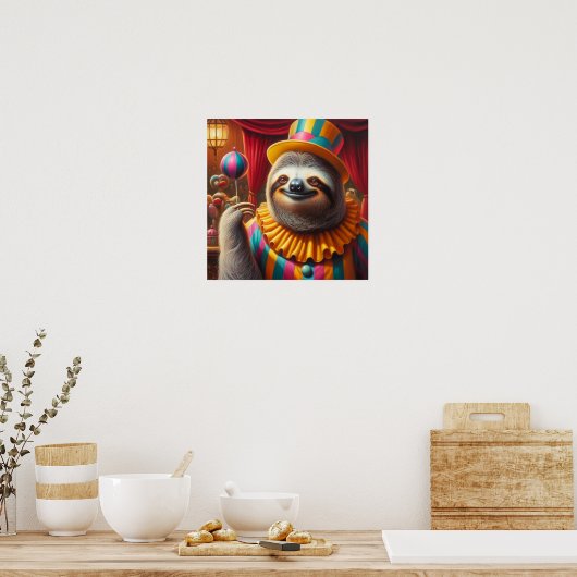 Sloth Clown Poster (Küche)