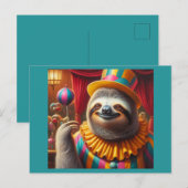 Sloth Clown Postkarte (Vorne/Hinten)