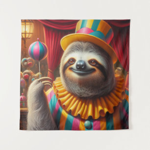 Sloth Clown Wandteppich