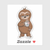 Sloth Coffee Aufkleber (Blatt)