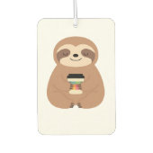 Sloth Coffee Time Classic T-Shirt Autolufterfrischer (Vorderseite)