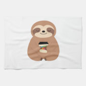 Sloth Coffee Time Classic T-Shirt Geschirrtuch (Horizontal)