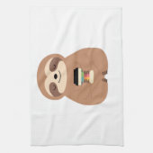 Sloth Coffee Time Classic T-Shirt Geschirrtuch (Vertikal)