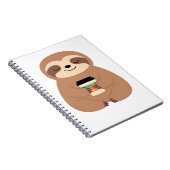 Sloth Coffee Time Classic T-Shirt Notizblock (Rechte Seite)