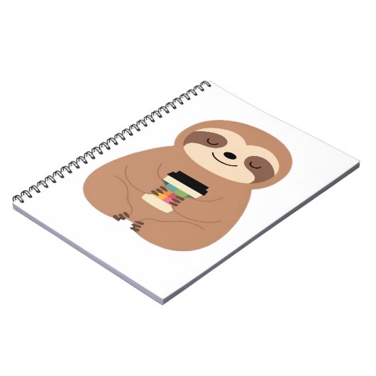 Sloth Coffee Time Classic T-Shirt Notizblock (Linke Seite)