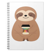 Sloth Coffee Time Classic T-Shirt Notizblock (Vorderseite)