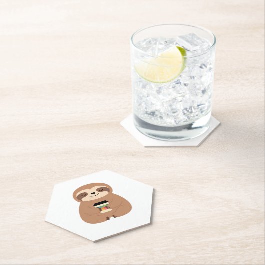 Sloth Coffee Time Classic T - Shirt Untersetzer (Vor Ort)