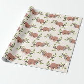 Sloth & Coffee Wrapping Paper Geschenkpapier (Ungerollt)