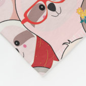 Sloth-Comic-Muster Fleecedecke (Ecke)