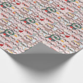 Sloth-Comic-Muster Geschenkpapier (Ecke)