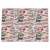 Sloth-Comic-Muster Große Geschenktüte (Vorderseite)