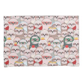 Sloth-Comic-Muster Kissenbezug (Vorderseite-Rechts)