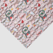 Sloth-Comic-Muster Seidenpapier (Ausschnitt)