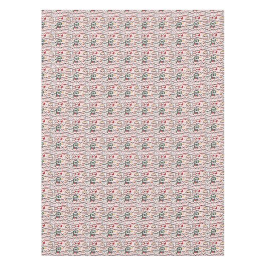 Sloth-Comic-Muster Tischdecke (Vorderseite)