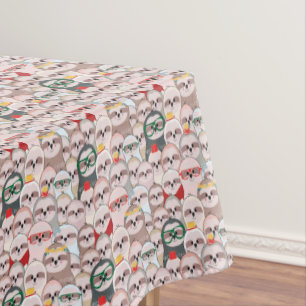 Sloth-Comic-Muster Tischdecke