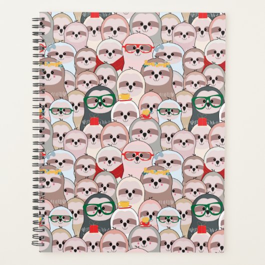 Sloth Comic Pattern Planer (Vorderseite)