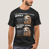 Sloth Computer Scientist Programmer Funny Software T-Shirt (Vorderseite)