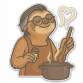 Sloth Cook Aufkleber (Vorderseite)