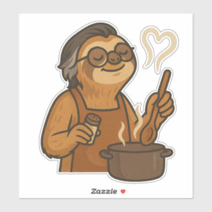 Sloth Cook Aufkleber