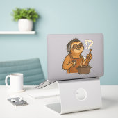 Sloth Cook Aufkleber (Laptop auf Schreibtisch)