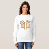 Sloth Corgi Dog Animal Lovers Sloth Hogs Sweatshirt (Vorne ganz)