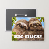 Sloth Couple Button (Vorderseite/Rückseite)