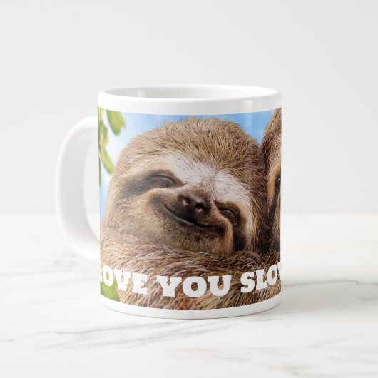 Sloth Couple Jumbo-Tasse (Vorderseite Links)