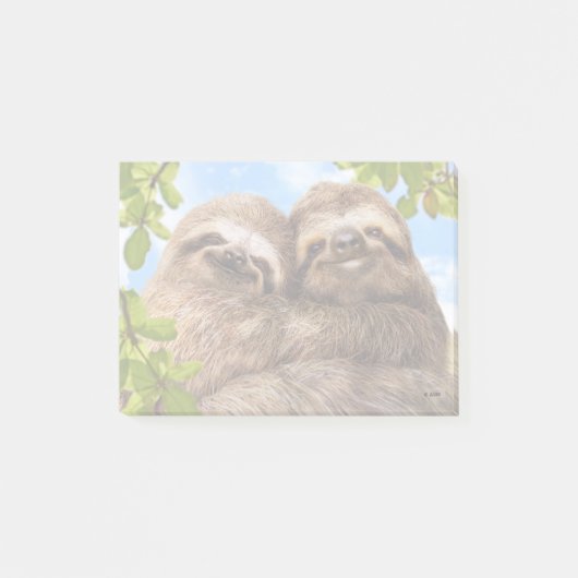 Sloth Couple Post-it Klebezettel (Vorderseite)